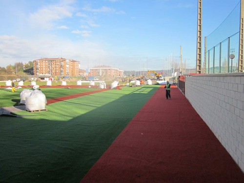 Recreación del polideportivo El Fango en Bilbao